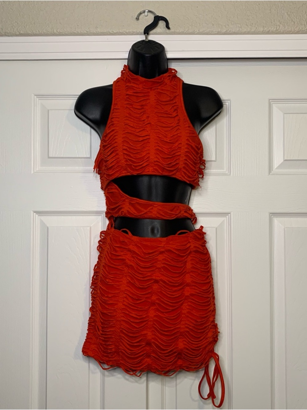 Burnt Orange Tank & Skirt Cut Out 2pc Set